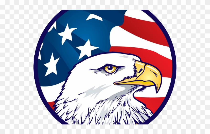 Drawn American Flag Transparent Background - American Eagle Clipart