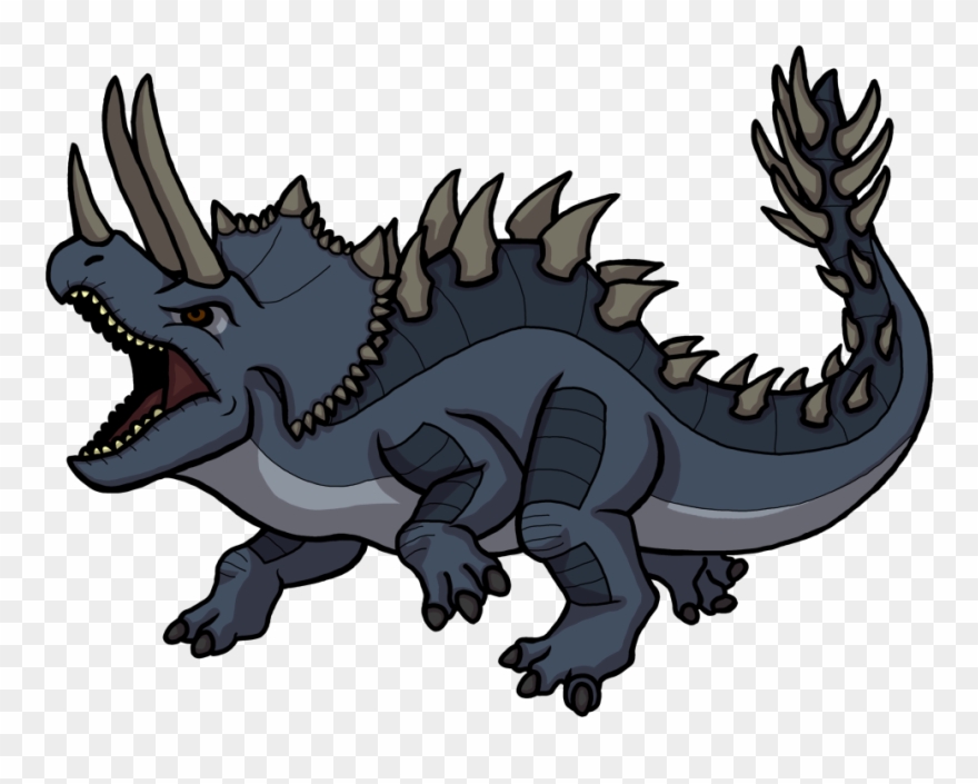 Atom Kaiju File - Triceratops Dragon Clipart