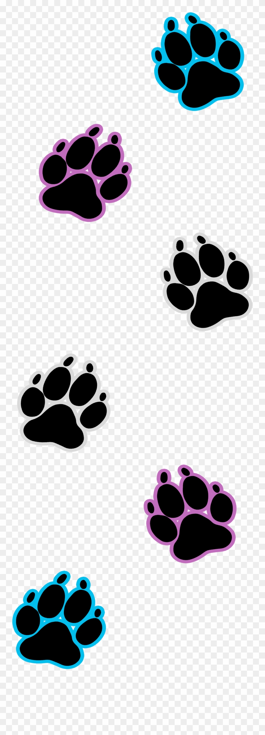 Dog Paw Print Trans - Transparent Background Transparent Paw Print Heart Clipart