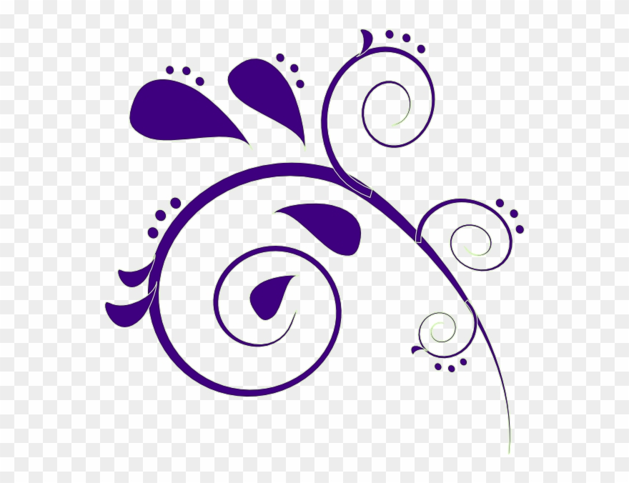 Purple Paisley Clip Art At Vector Clip Art - Teal Paisley Clip Art - Png Download