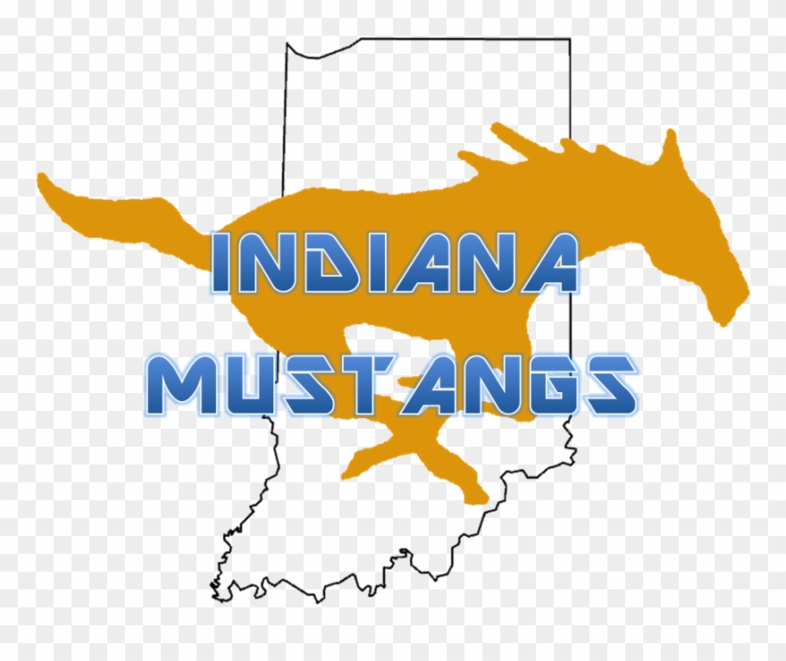 Indiana Mustangs - Indiana Clipart