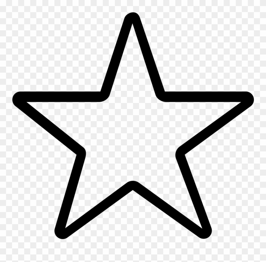 Collect Comments - Black And White Star Vector Clipart