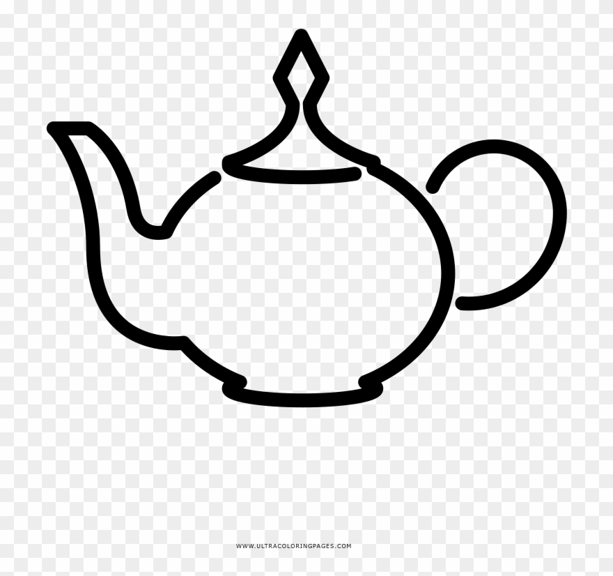 Teapot Coloring Page - Teapot Clipart