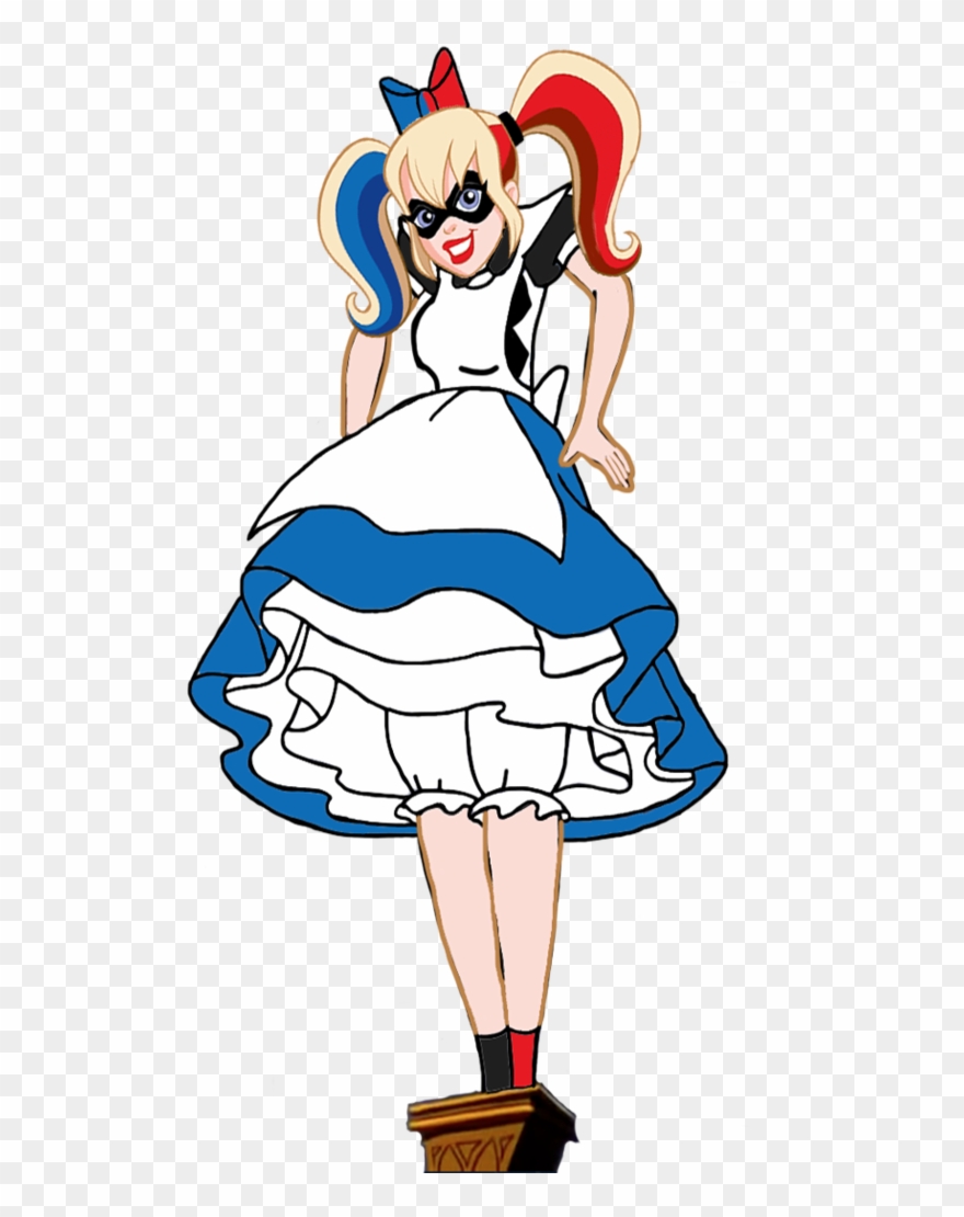 Harley Quinn As Alice The Giantess By Darthranner83 - Alice And Harley Quinn Clipart