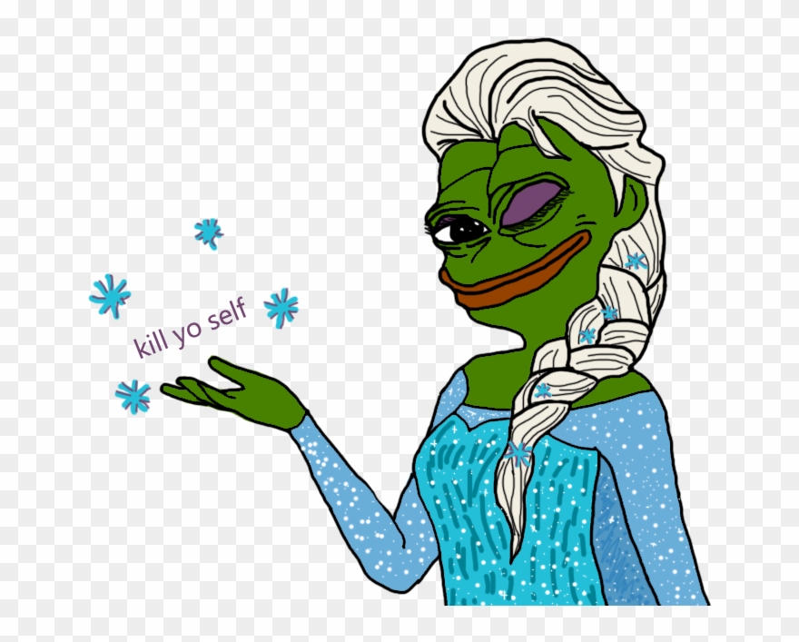 Transparent Elsa Pepe Is Telling You Your Destiny - Pepe The Frog Elsa Clipart