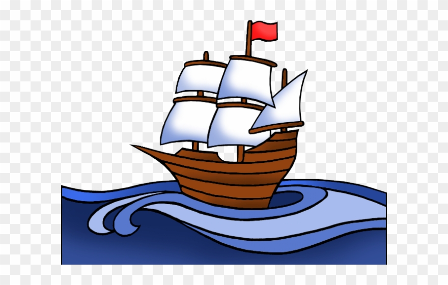 Ship Clipart Colonial - Columbus Ship Clip Art - Png Download