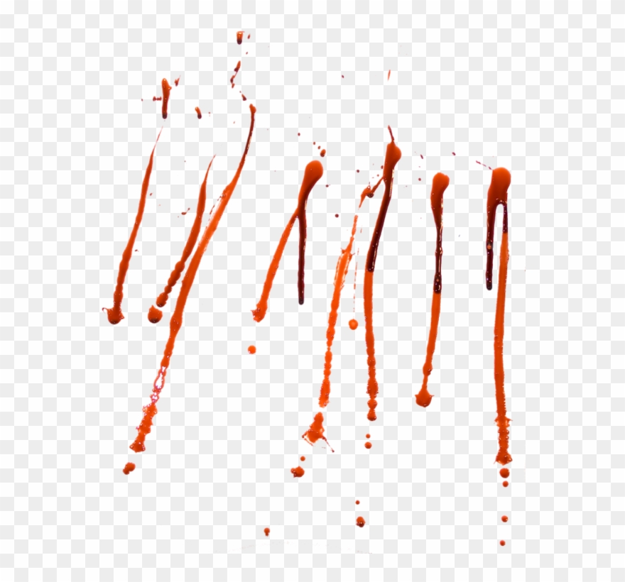 Drops Of Blood Splash - Hand Cut Blood Png Clipart