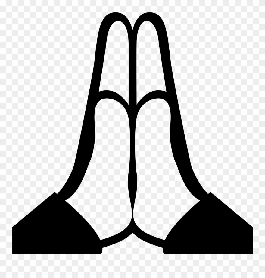 Open - Emoji Orando Preto E Branco Clipart