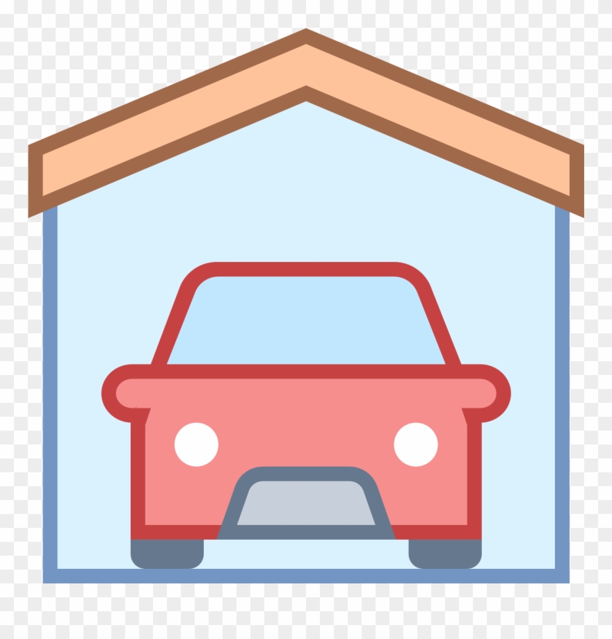 Inside Clipart Garage - Garage Door Open Close Icon - Png Download