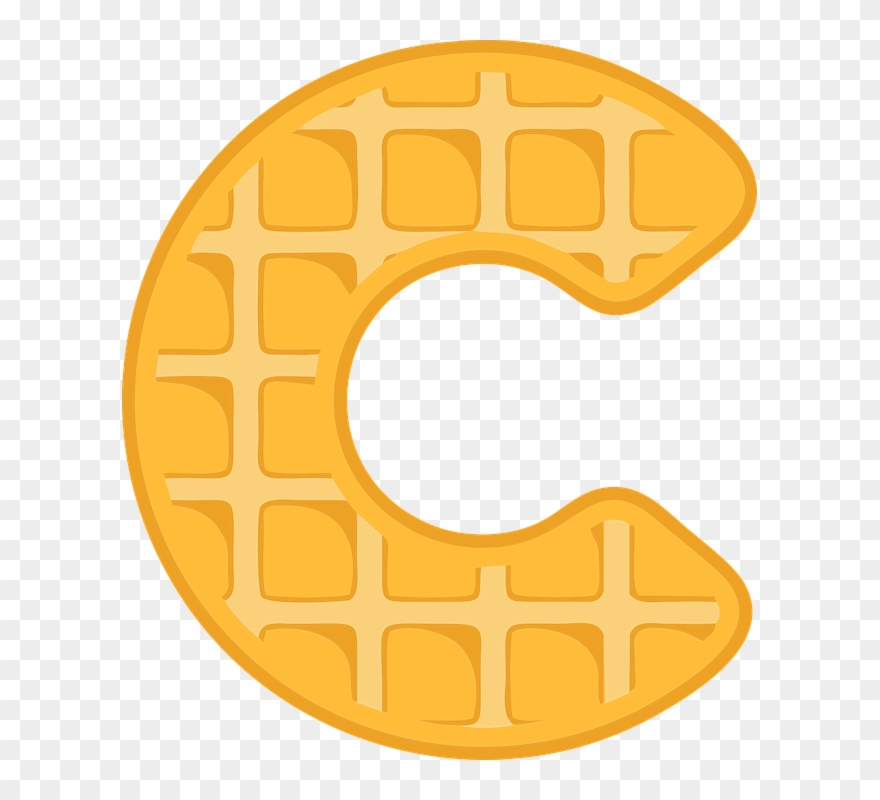 C, Alphabet, Waffle, Letter, Typography, Text, Font - Waffle Letter C Clipart