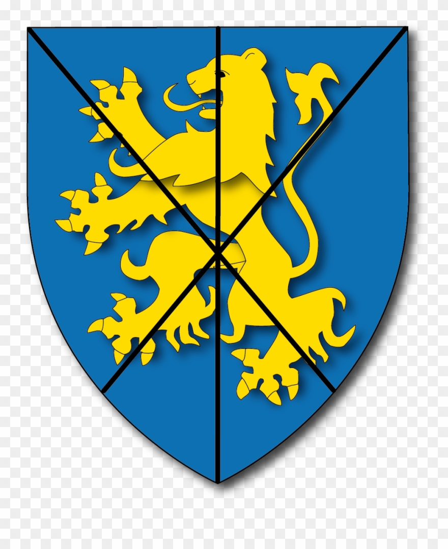 Blason D'azur À Un Lion D'or Chargé D'un Chrisme De - Bastembourg Coat Of Arms Clipart