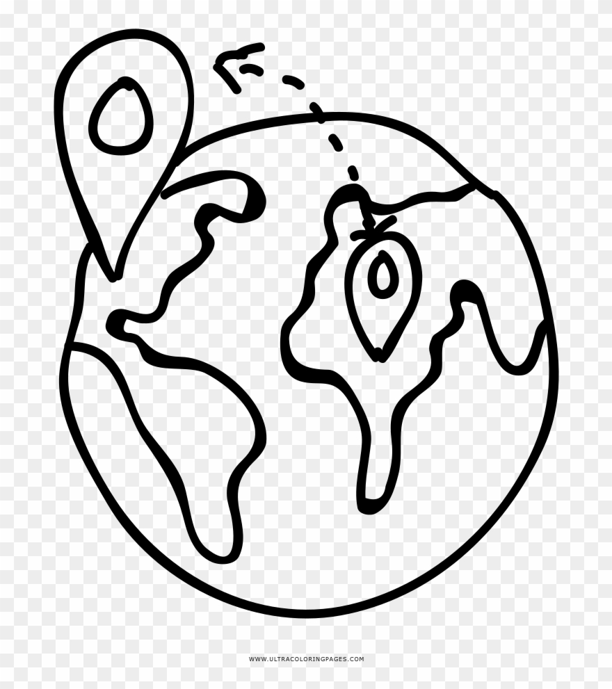 Travel Coloring Page - Line Art Clipart