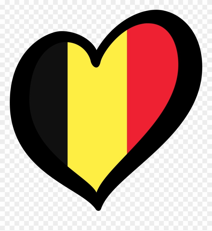 Belgium Eurovision Heart Flag Clipart