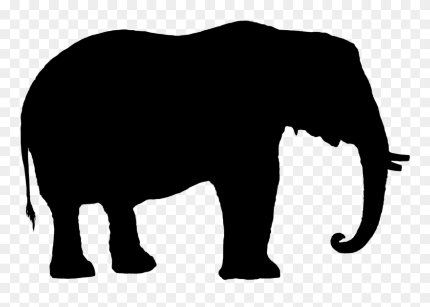 Elephant Silhouette Elephant Silhouette Elephant Young - Elephant Silhouettes Png Hd Clipart