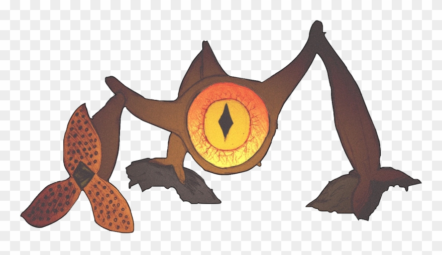 It Has A Three Point Exoskeleton Surrounding Its Single - Illustration Clipart