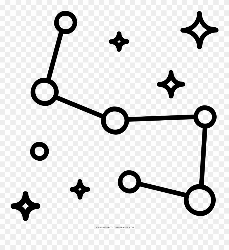 Constellation Coloring Page - Astronauta Icon Clipart