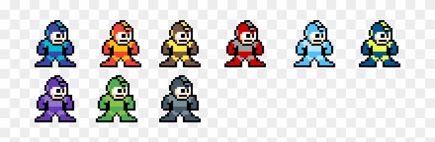 Megaman Power Ups - Cartoon Clipart