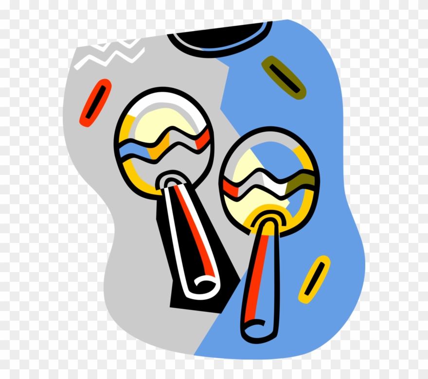 Vector Illustration Of Latin Music Maracas Or Rumba Clipart