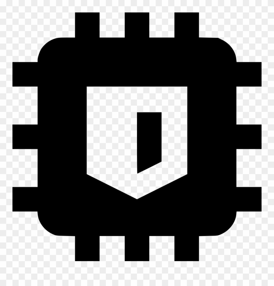 Computer Chip Shield Comments - Sign Clipart