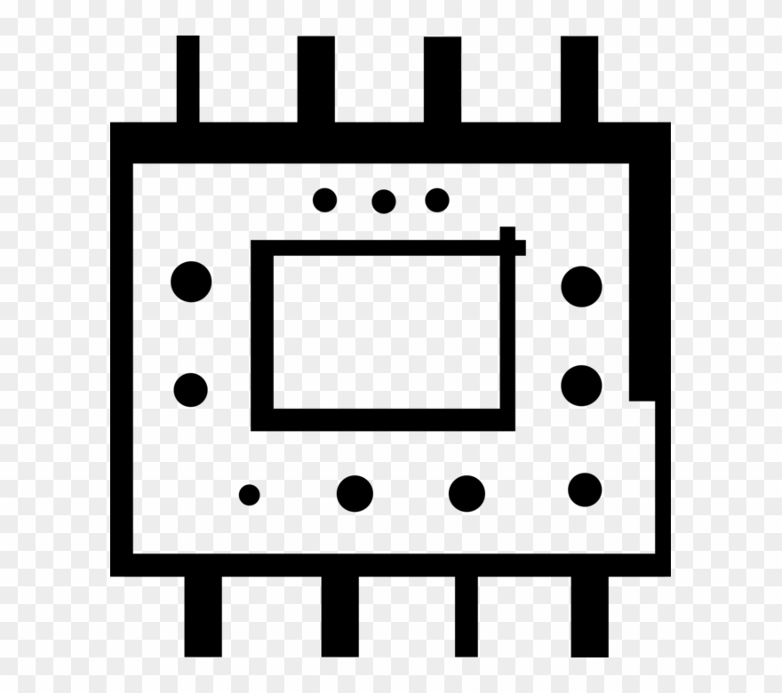 Vector Illustration Of Information Technology Computer - Circle Clipart