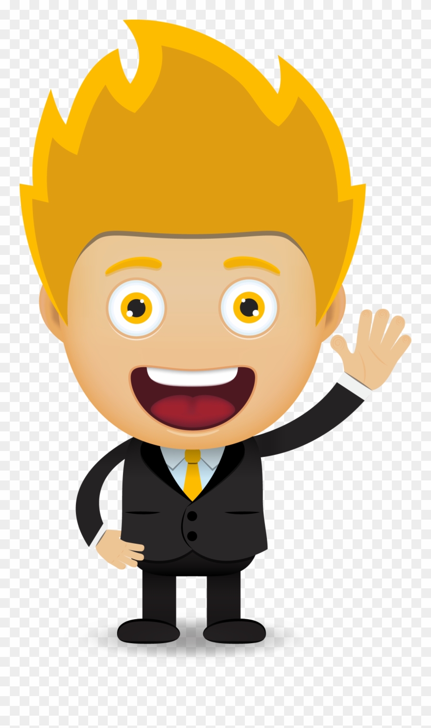 Para Ello, Debes Usar Todo Tu Pensamiento Creativo - Cartoon Saying Hi Png Clipart