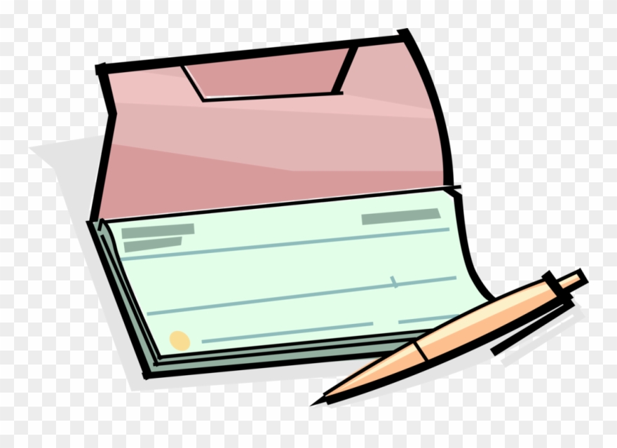 Vector Illustration Of Check Or Cheque Book Checks - Bank Account Clipart - Png Download