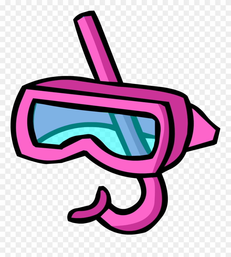 Pink Snorkel - Club Penguin Snorkel Clipart