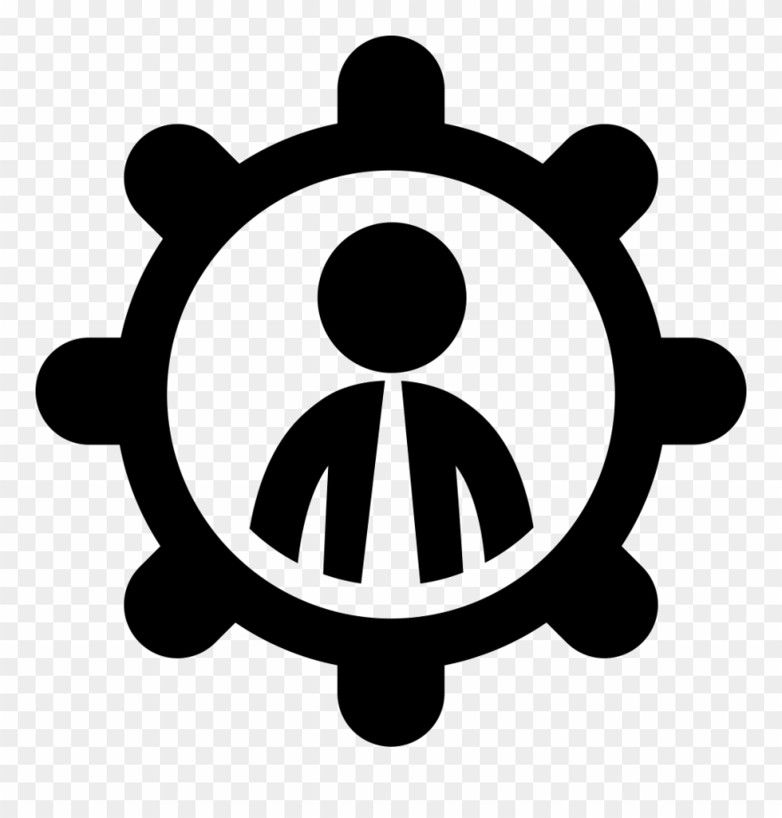 Businessman In A Wheel Symbol Comments - Gears Of War Cog Logo Clipart