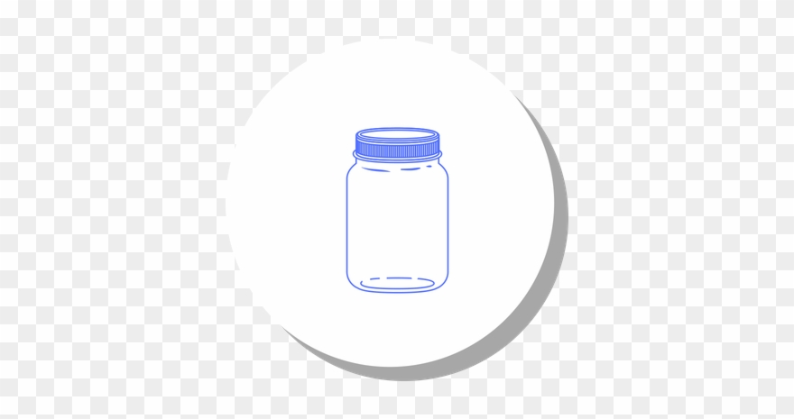 Branded Mason Jar - Water Bottle Clipart