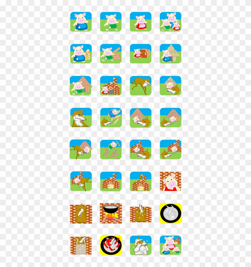 Stickers Opera Three Little Pigs Clipart