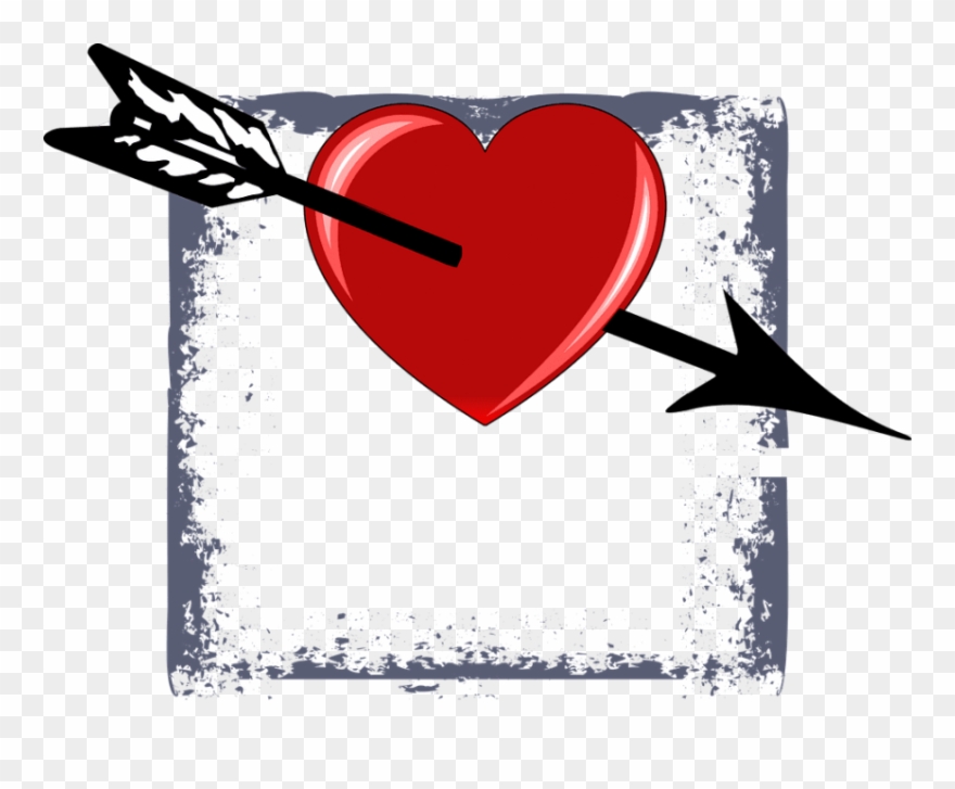 Free Png Download Corazon De San Valentin Con Flecha - Versos Románticos Clipart