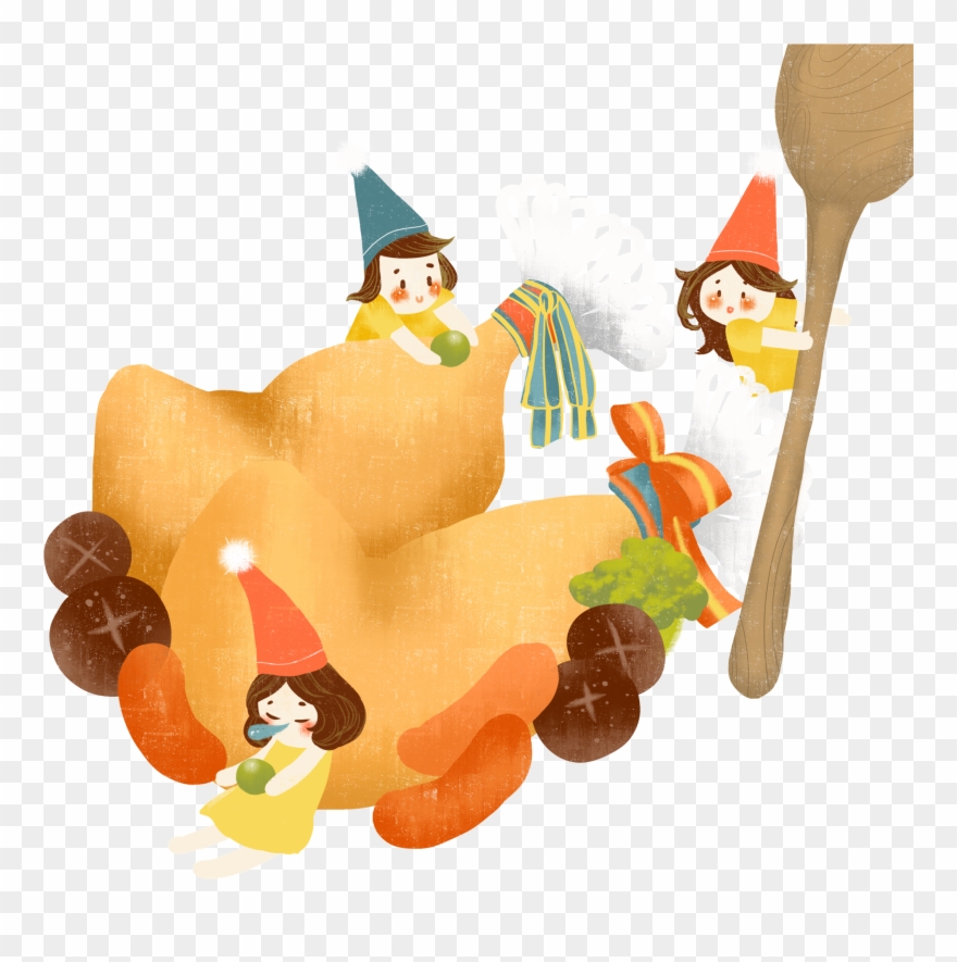 Hand Painted Creative Culinary Battle Illustration - Cartoon Clipart