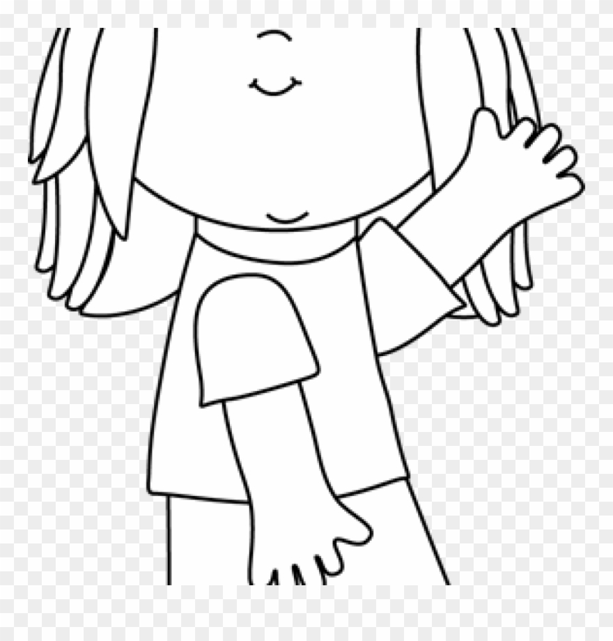 Kid Clipart Black And White Kids Clip Art Kids Images - Kids Clipart Black And White Girl - Png Download