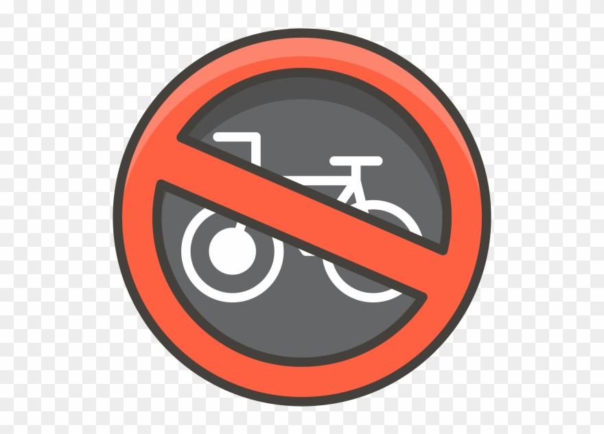 No Bicycles Emoji - Circle Clipart