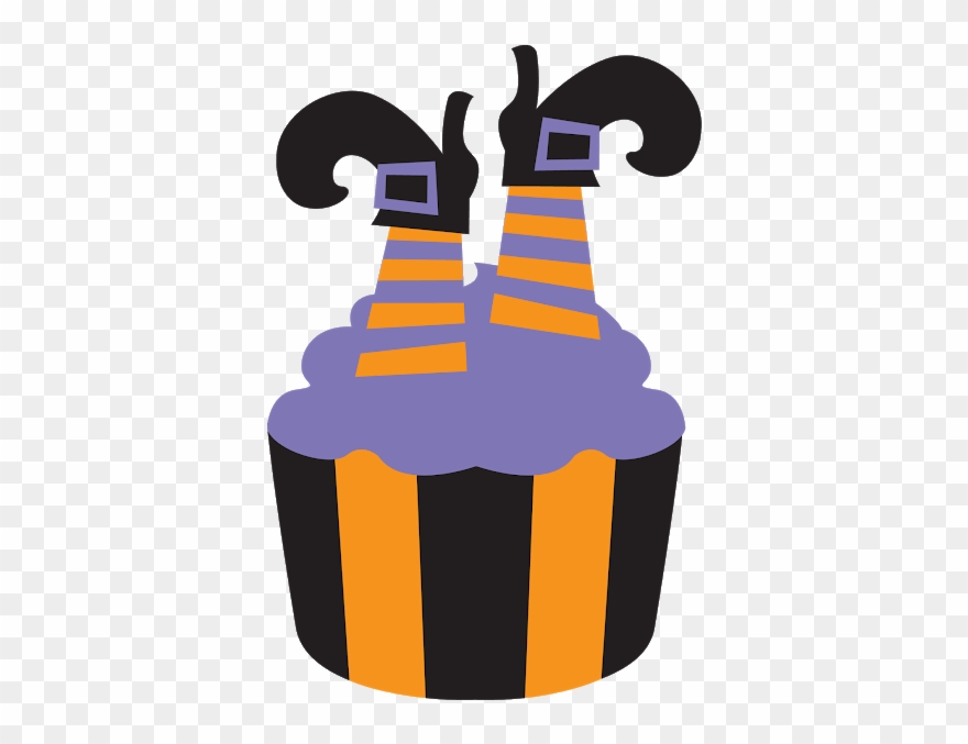 Halloween Cupcakes Clip Art Free - Halloween Cupcake Clipart - Png Download