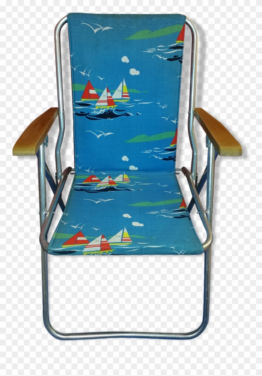 Camping Folding Chair Vintage - Folding Chair Clipart
