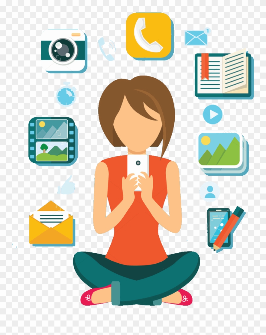 Mobile Phone User Icon - User Clipart
