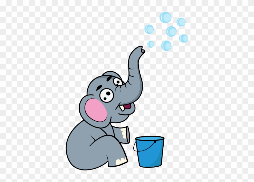 Playful Elephant - Indian Elephant Clipart
