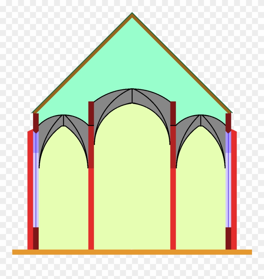 Stepped Hall Church - Hallenkirche Clipart