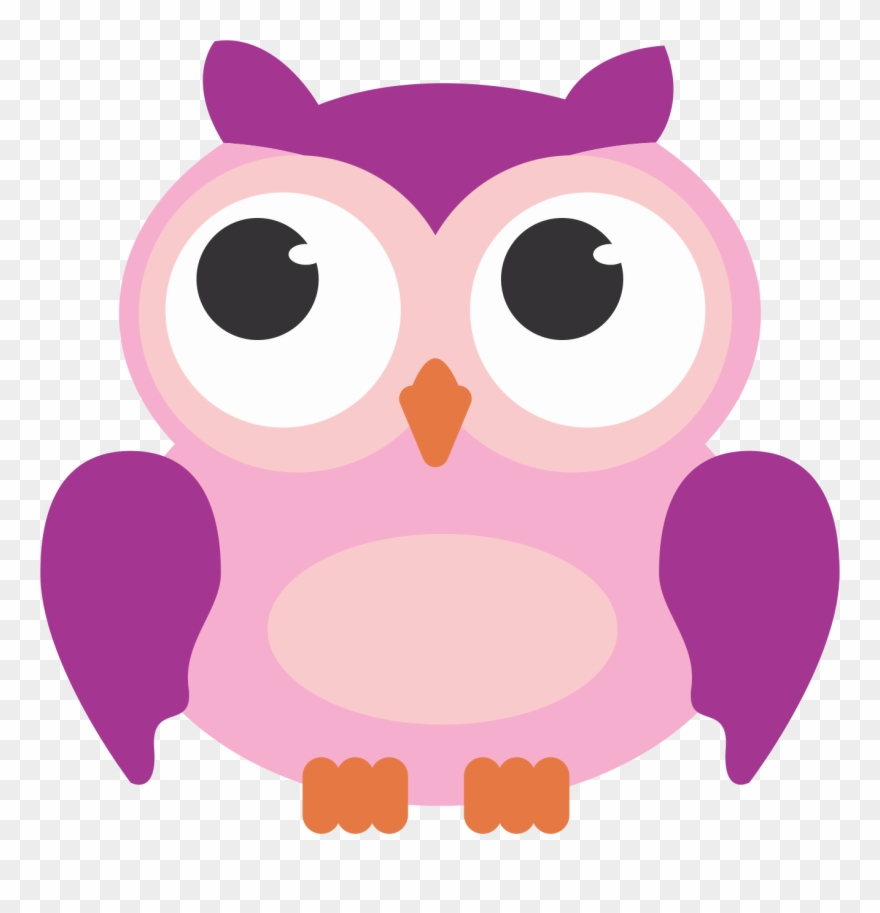 Baby Blue Owl Clip Art - Pink Owl Animation - Png Download