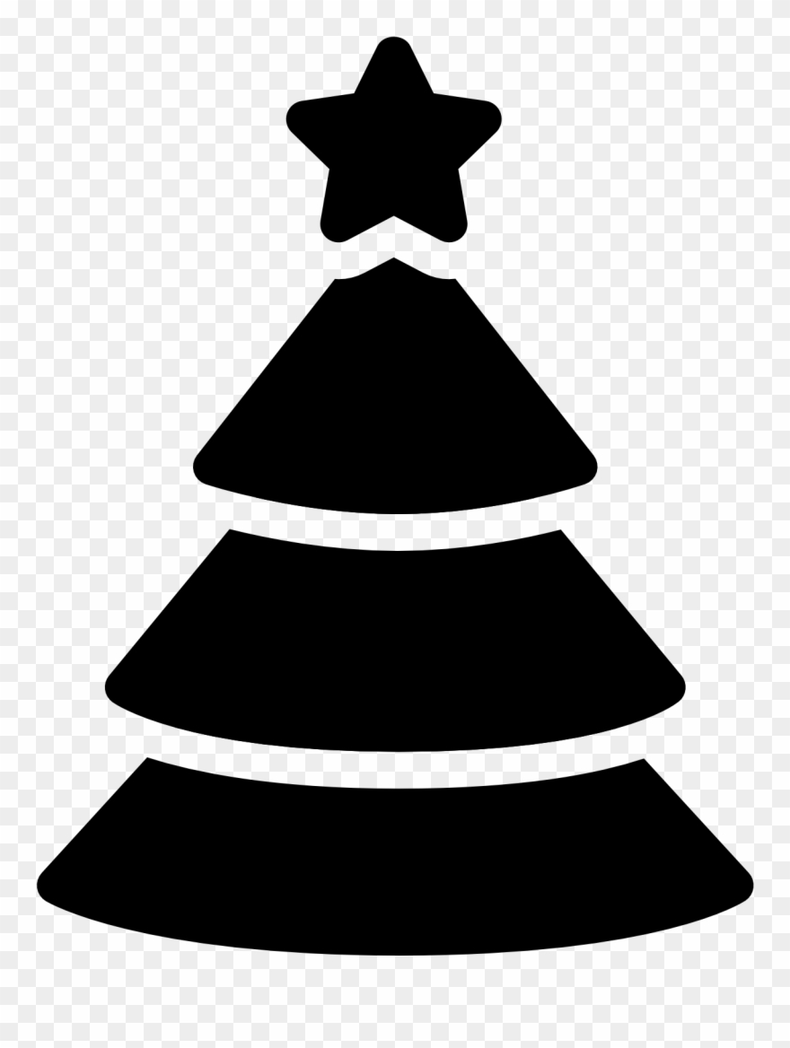 Christmas Tree Black Png With Holiday Computer Icons - Black And White Christmas Icon Clipart