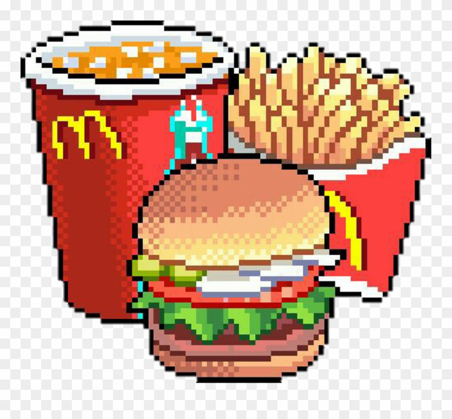 Mcdonald Sticker - Pixel Food Transparent Clipart