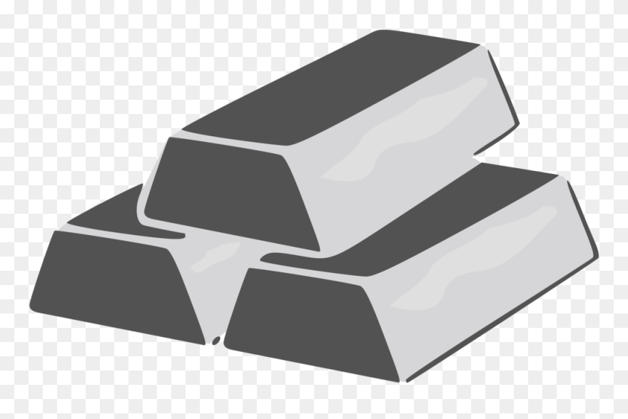 Silver Clipart Silver Bar - Silver Brick Clip Art - Png Download