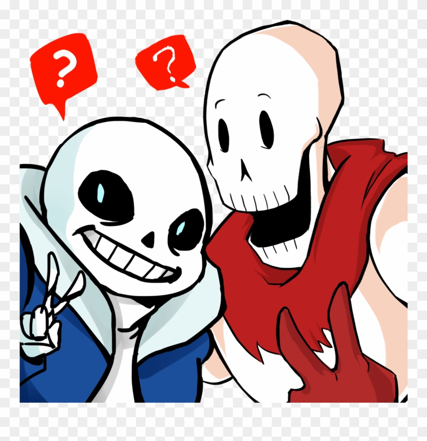 I, The Great Papyrus, And My Brother Sans - Cartoon Clipart