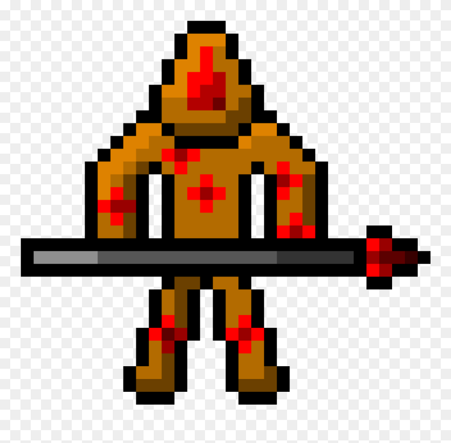 Golem - Angry Face Pixel Art Clipart