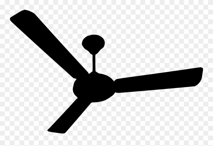 Fan Silhouette - Ceiling Fan Clipart
