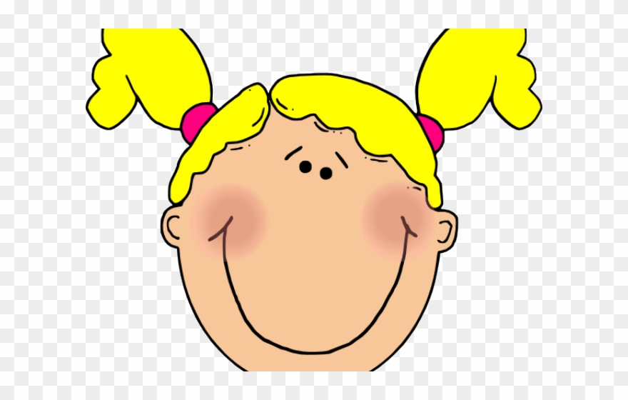 Blonde Girl Clipart - Girl Face Clip Art - Png Download