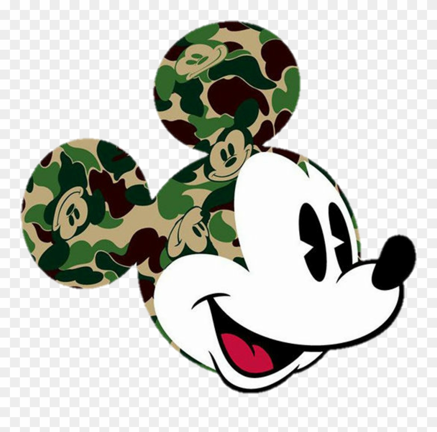 Mickey Sticker - Bape Mickey Mouse Clipart