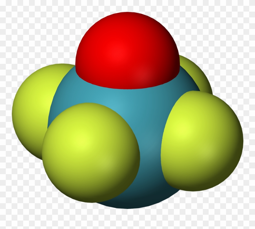 Xenon Oxytetrafluoride 3d Vdw - Xenon Oxytetrafluoride Clipart