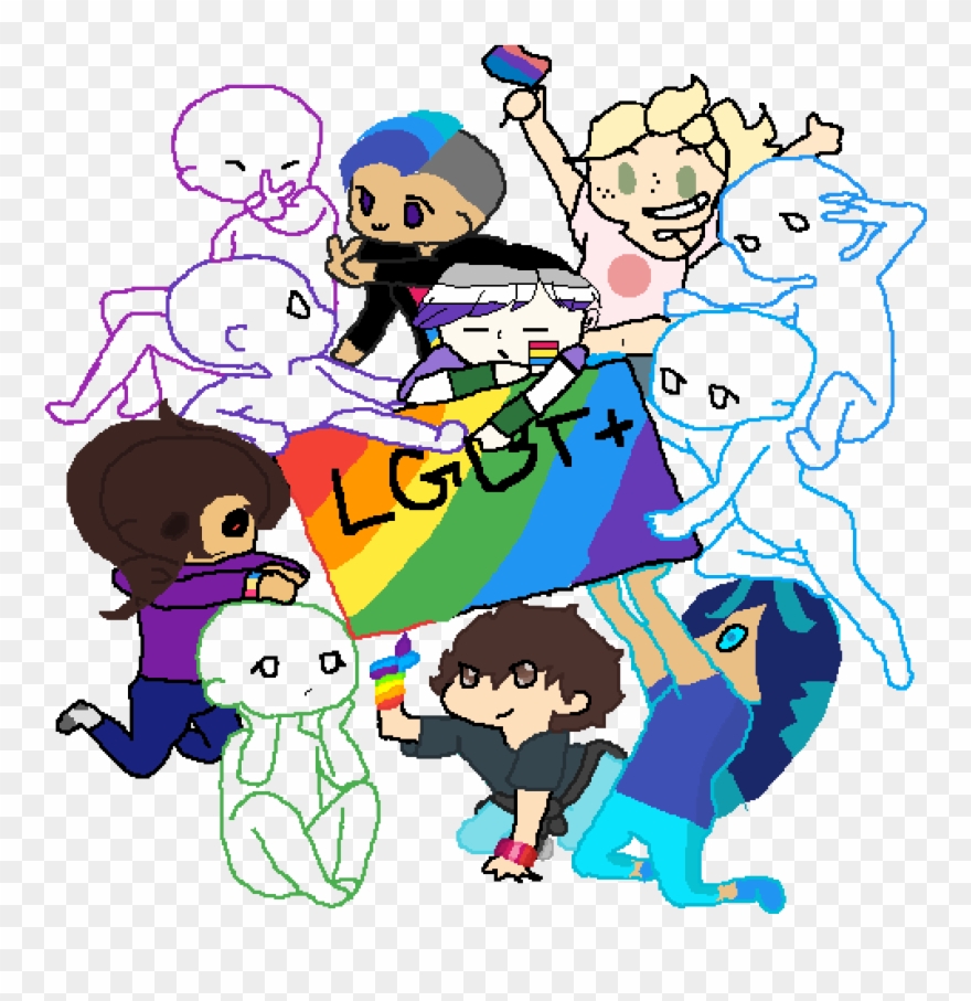 Lgbtq Pride Collab <3 - Pansexual Non Binary Art Clipart